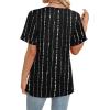 image:imageWIHOLL Womens Summer Tops Short Sleeve Basic Casual V Neck T Shirts Trendy Fashion 2026Z Black Striped White