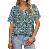 image:imageWIHOLL Womens Summer Tops Short Sleeve Basic Casual V Neck T Shirts Trendy Fashion 2026Z Floral Blue