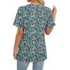 image:imageWIHOLL Womens Summer Tops Short Sleeve Basic Casual V Neck T Shirts Trendy Fashion 2026Z Floral Blue