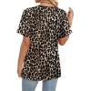 image:imageWIHOLL Womens Summer Tops Short Sleeve Basic Casual V Neck T Shirts Trendy Fashion 2026Z Leopard Print