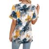 image:imageWIHOLL Womens Summer Tops Short Sleeve Basic Casual V Neck T Shirts Trendy Fashion 2026Z Multi Teal