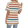 image:imageWIHOLL Womens Summer Tops Short Sleeve Basic Casual V Neck T Shirts Trendy Fashion 2026Z Striped