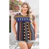 image:imageWIHOLL Womens Summer Tops Trendy 2026 Lace Crochet Cap Short Sleeve Shirts Crew Neck T Shirts Casual Loose BlousesStripes