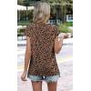 image:imageWIHOLL Womens Summer Tops Trendy 2026 Lace Crochet Cap Short Sleeve Shirts Crew Neck T Shirts Casual Loose BlousesThe Leopard