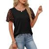 image:imageWIHOLL Womens Summer Tops Trendy Ruffle Sleeve Shirts Casual Chiffon Blouses Beach Vacation Clothes0vintage Leopard