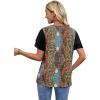 image:imageWIHOLL Womens Summer Tops Trendy Ruffle Sleeve Shirts Casual Chiffon Blouses Beach Vacation Clothes1ethnic Print