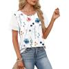 image:imageWIHOLL Womens Summer Tops Trendy Ruffle Sleeve Shirts Casual Chiffon Blouses Beach Vacation Clothes2watercolor Blooms
