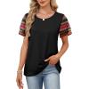 image:imageWIHOLL Womens Summer Tops Trendy Ruffle Sleeve Shirts Casual Chiffon Blouses Beach Vacation ClothesVintage Boho