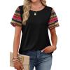 image:imageWIHOLL Womens Summer Tops Trendy Ruffle Sleeve Shirts Casual Chiffon Blouses Beach Vacation ClothesVintage Boho