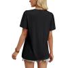 image:imageWIHOLL Womens Summer Tops Trendy Short Sleeve T Shirts Pleated Crewneck Tees Blouses Dressy Casual Outfits Fashion Clothing1black
