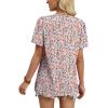image:imageWIHOLL Womens Summer Tops Trendy Short Sleeve T Shirts Pleated Crewneck Tees Blouses Dressy Casual Outfits Fashion Clothing2print 1