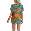 image:imageWIHOLL Womens Summer Tops Trendy Short Sleeve T Shirts Pleated Crewneck Tees Blouses Dressy Casual Outfits Fashion ClothingPrint 5