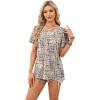 image:imageWIHOLL Womens Summer Tops Trendy Short Sleeve T Shirts Pleated Crewneck Tees Blouses Dressy Casual Outfits Fashion ClothingPrint 8