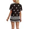 image:imageWIHOLL Womens Summer Tops Trendy Short Sleeve T Shirts Pleated Crewneck Tees Blouses Dressy Casual Outfits Fashion ClothingPrint 9