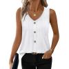 image:imageWIHOLL Womens Tank Tops Loose Casual Summer Tops Eyelet V Neck Basic Sleeveless Shirts Trendy 2026Awhite