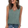 image:imageWIHOLL Womens Tank Tops Loose Casual Summer Tops Eyelet V Neck Basic Sleeveless Shirts Trendy 2026Beangreen