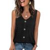 image:imageWIHOLL Womens Tank Tops Loose Casual Summer Tops Eyelet V Neck Basic Sleeveless Shirts Trendy 2026Black