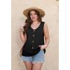 image:imageWIHOLL Womens Tank Tops Loose Casual Summer Tops Eyelet V Neck Basic Sleeveless Shirts Trendy 2026Black