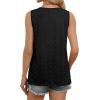 image:imageWIHOLL Womens Tank Tops Loose Casual Summer Tops Eyelet V Neck Basic Sleeveless Shirts Trendy 2026Black