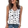 image:imageWIHOLL Womens Tank Tops Loose Casual Summer Tops Eyelet V Neck Basic Sleeveless Shirts Trendy 2026Black Circular Print