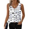 image:imageWIHOLL Womens Tank Tops Loose Casual Summer Tops Eyelet V Neck Basic Sleeveless Shirts Trendy 2026Black Circular Print