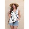 image:imageWIHOLL Womens Tank Tops Loose Casual Summer Tops Eyelet V Neck Basic Sleeveless Shirts Trendy 2026Black Circular Print