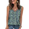 image:imageWIHOLL Womens Tank Tops Loose Casual Summer Tops Eyelet V Neck Basic Sleeveless Shirts Trendy 2026Blue Print