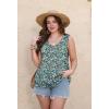image:imageWIHOLL Womens Tank Tops Loose Casual Summer Tops Eyelet V Neck Basic Sleeveless Shirts Trendy 2026Blue Print