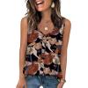 image:imageWIHOLL Womens Tank Tops Loose Casual Summer Tops Eyelet V Neck Basic Sleeveless Shirts Trendy 2026Khaki Flower