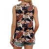 image:imageWIHOLL Womens Tank Tops Loose Casual Summer Tops Eyelet V Neck Basic Sleeveless Shirts Trendy 2026Khaki Flower