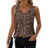 image:imageWIHOLL Womens Tank Tops Loose Casual Summer Tops Eyelet V Neck Basic Sleeveless Shirts Trendy 2026Multicolor