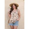 image:imageWIHOLL Womens Tank Tops Loose Casual Summer Tops Eyelet V Neck Basic Sleeveless Shirts Trendy 2026Printbeige