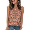 image:imageWIHOLL Womens Tank Tops Loose Casual Summer Tops Eyelet V Neck Basic Sleeveless Shirts Trendy 2026Printboho