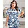 image:imageWIHOLL Womens Tops Boho Summer Outfits 2026 Short Sleeve Shirts with Lace Beach Vacation Clothes Casual S3XL5ethnic Floral