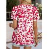 image:imageWIHOLL Womens Tops Boho Summer Outfits 2026 Short Sleeve Shirts with Lace Beach Vacation Clothes Casual S3XL5pink Leopard