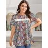 image:imageWIHOLL Womens Tops Boho Summer Outfits 2026 Short Sleeve Shirts with Lace Beach Vacation Clothes Casual S3XL6bohemian