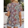 image:imageWIHOLL Womens Tops Boho Summer Outfits 2026 Short Sleeve Shirts with Lace Beach Vacation Clothes Casual S3XL6bohemian