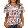 image:imageWIHOLL Womens Tops Boho Summer Outfits 2026 Short Sleeve Shirts with Lace Beach Vacation Clothes Casual S3XL6boho