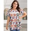 image:imageWIHOLL Womens Tops Boho Summer Outfits 2026 Short Sleeve Shirts with Lace Beach Vacation Clothes Casual S3XL6boho