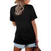 image:imageWIHOLL Womens Tops Casual Short Sleeve V Neck Summer T Shirts Fashion Spring Clothes0black