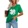 image:imageWIHOLL Womens Tops Casual Short Sleeve V Neck Summer T Shirts Fashion Spring Clothes1clover