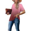 image:imageWIHOLL Womens Tops Casual Short Sleeve V Neck Summer T Shirts Fashion Spring Clothes1ombrered