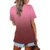 image:imageWIHOLL Womens Tops Casual Short Sleeve V Neck Summer T Shirts Fashion Spring Clothes1ombrered