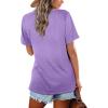 image:imageWIHOLL Womens Tops Casual Short Sleeve V Neck Summer T Shirts Fashion Spring Clothes3lavender