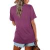 image:imageWIHOLL Womens Tops Casual Short Sleeve V Neck Summer T Shirts Fashion Spring Clothes3purple