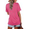 image:imageWIHOLL Womens Tops Casual Short Sleeve V Neck Summer T Shirts Fashion Spring Clothes3rose Red