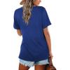 image:imageWIHOLL Womens Tops Casual Short Sleeve V Neck Summer T Shirts Fashion Spring Clothes3royal Blue