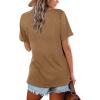 image:imageWIHOLL Womens Tops Casual Short Sleeve V Neck Summer T Shirts Fashion Spring Clothes3tan