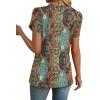 image:imageWIHOLL Womens Tops Dressy Casual Petal Sleeve Summer Spring Short Sleeve V Neck Shirts Work Business Vacation Clothes 2026Floral Boho