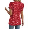 image:imageWIHOLL Womens Tops Dressy Casual Petal Sleeve Summer Spring Short Sleeve V Neck Shirts Work Business Vacation Clothes 2026Floral Red Polka Dot